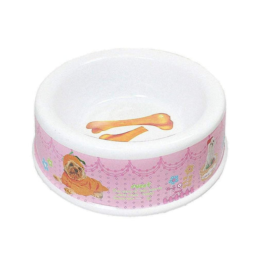 Plastic Pet Dog Bowl 16 x 5 cm Assorted Designs and Colours 0071