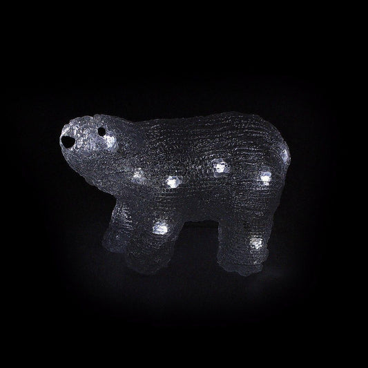 Acrylic 20 LED Christmas Decor Polar Bear Figure Indoor Light Lamp 4719