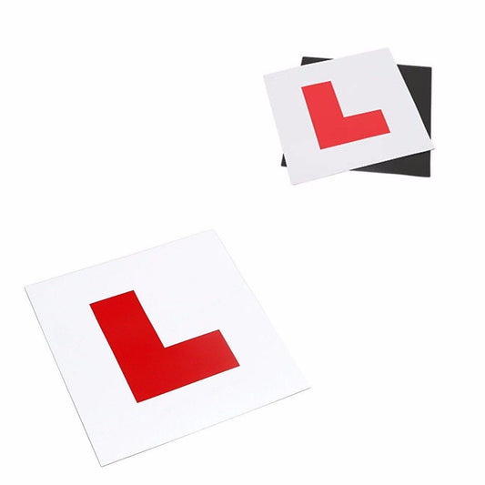 2 x Red 'L' Magnetic Learner Plate Car Accessory