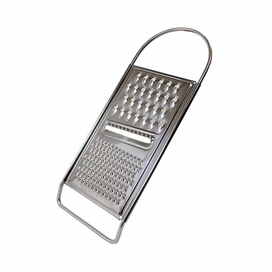 Stainless Steel Kitchen Grater 3 Way Flat Hand Grater Cheese Nutmeg Zest 4825