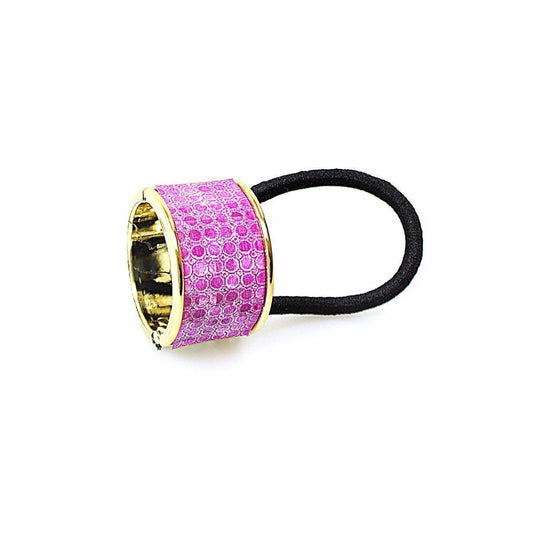 Hair Bobble Tie Band Rubber Band with Clip Assorted Designs and Colours 2317
