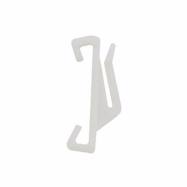 Solo Gliding White Curtain Glider Rail Runner Hooks Catch