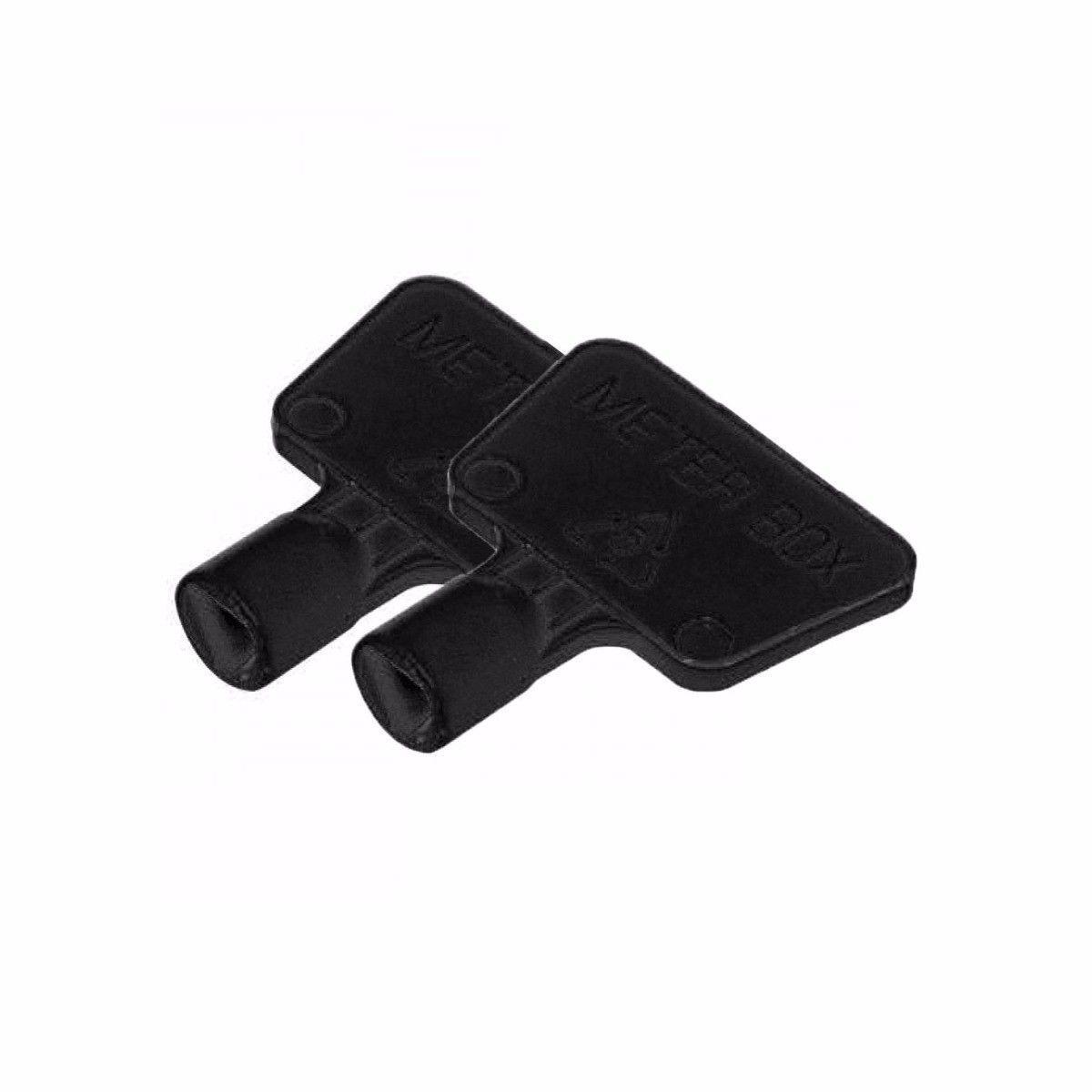 Utility Service Meter Box Black Triangular Keys Pack of 2 5947