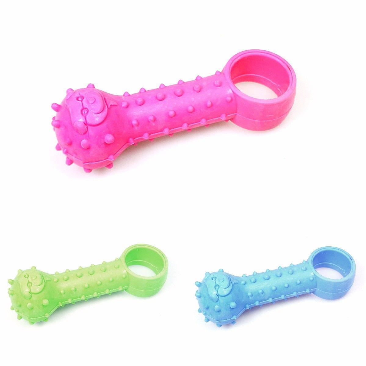 Pet Dog Toy Ball and Ring Shaped Bone 10 cm Assorted Colours 1818
