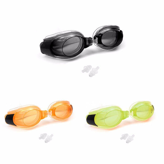 Swimming Goggles With Nose Clip And Ear Plugs One Size Assorted Colours