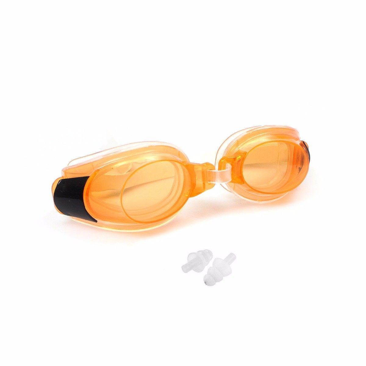 Swimming Goggles With Nose Clip And Ear Plugs One Size Assorted Colours
