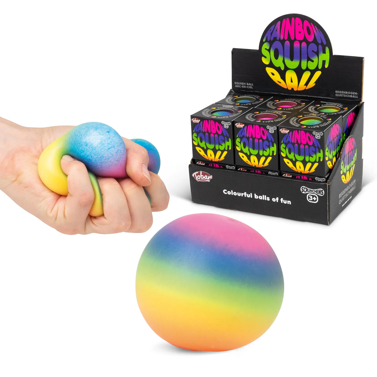 Scrunchems Rainbow Squish Ball - Fidget Squishy Sensory Toy