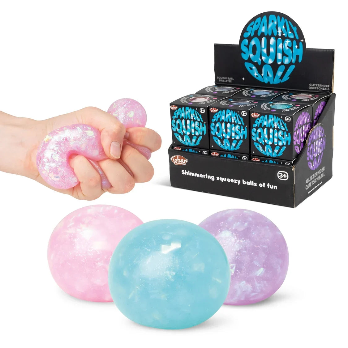 Scrunchems Sparkly Squish Ball - 3 Colours