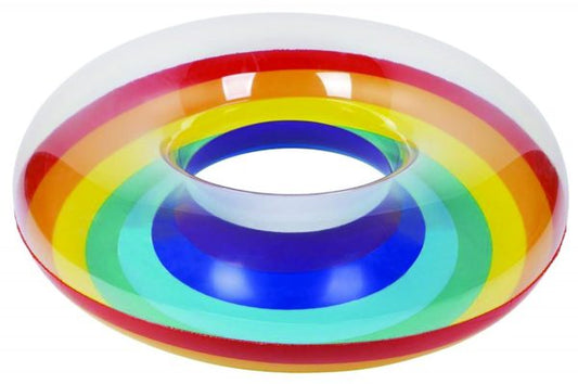 Inflatable Rainbow Swimming Pool Ring 118cm Diameter  3857