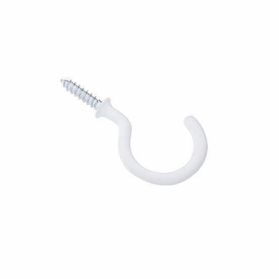 1" White Pvc Cup Hooks