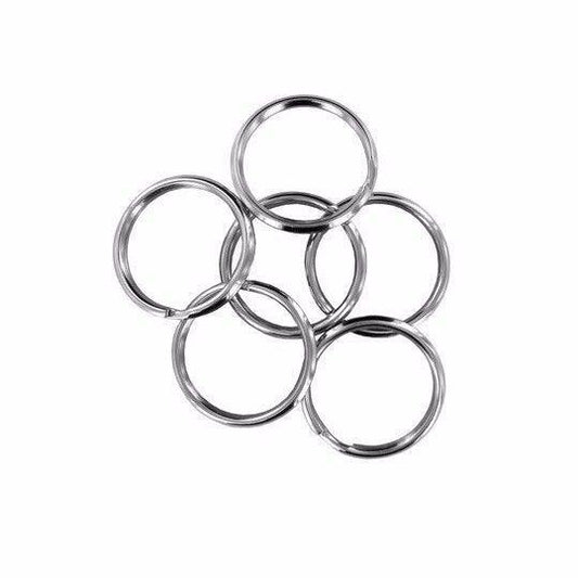 8 x Split Key Rings Universal Solid Metal Design Diy Home