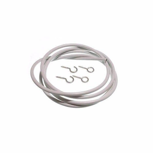 1.8 Metre Curtain Wire With 2 Hooks And 2 Eyes