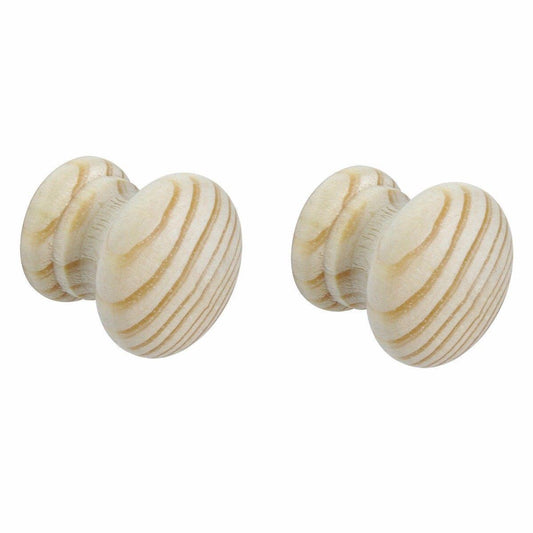 Value Pack Pine Door Knobs (Drilled for Dowels) Pack of 2 5930