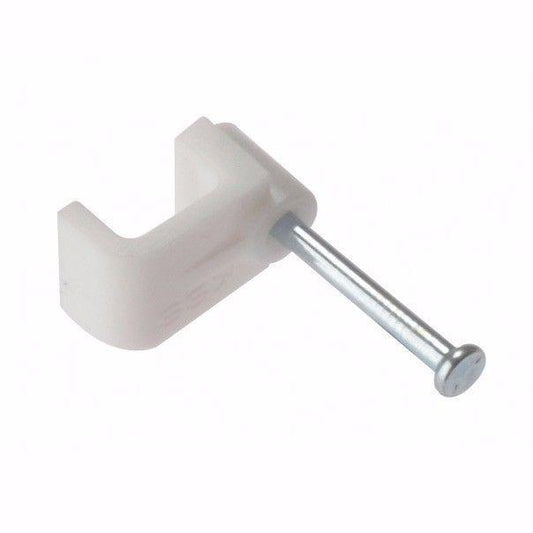 Value Pack Cable Clips Flat T&E White