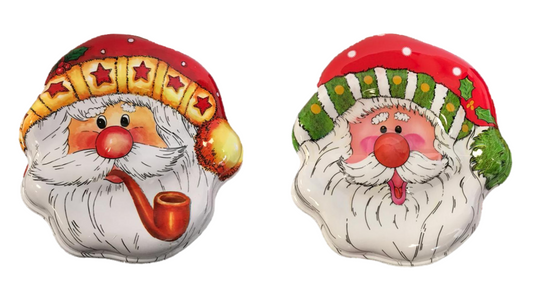 Plastic Christmas Santa Claus Cookie Box / Jelly Mould 18.5 x 17 x 6 cm Assorted Designs 3952