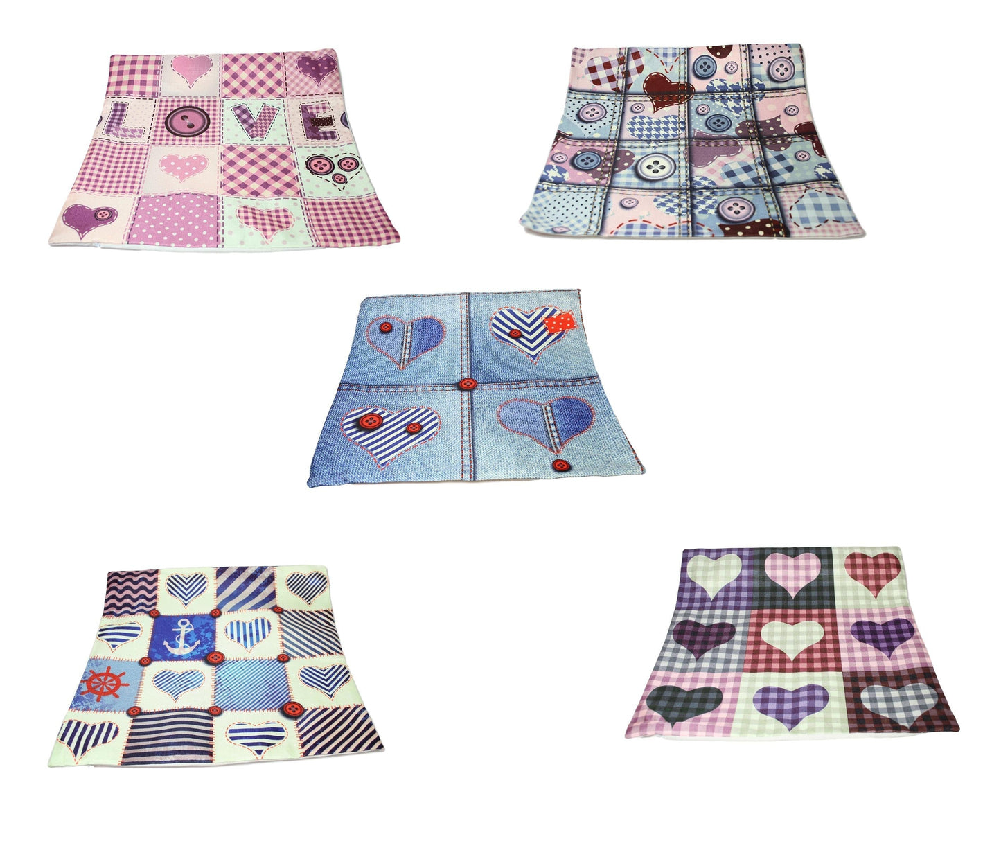 Bedroom Couch Cushion Cover Case 43 x 43 cm Assorted Heart Designs 3956