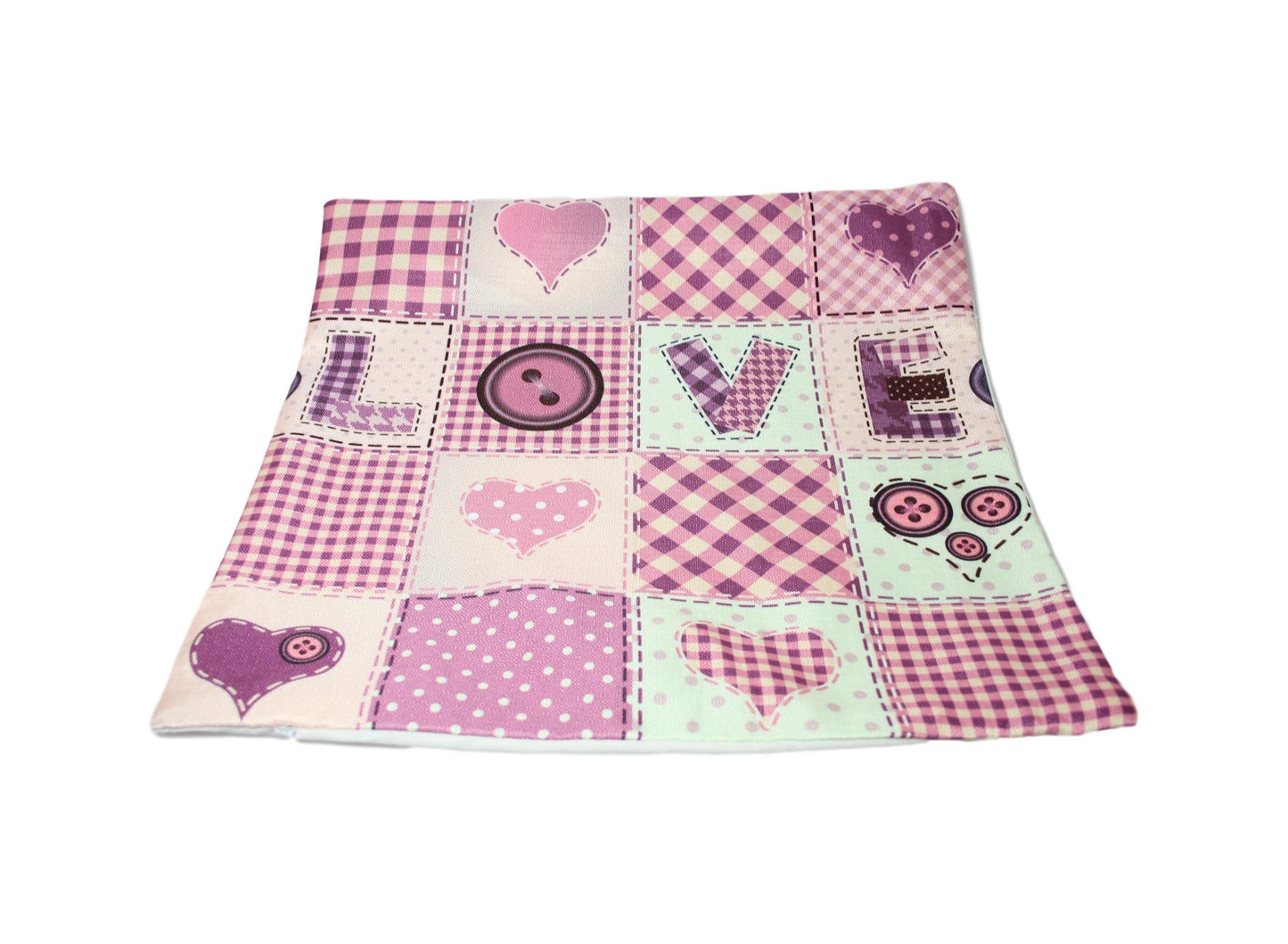 Bedroom Couch Cushion Cover Case 43 x 43 cm Assorted Heart Designs 3956
