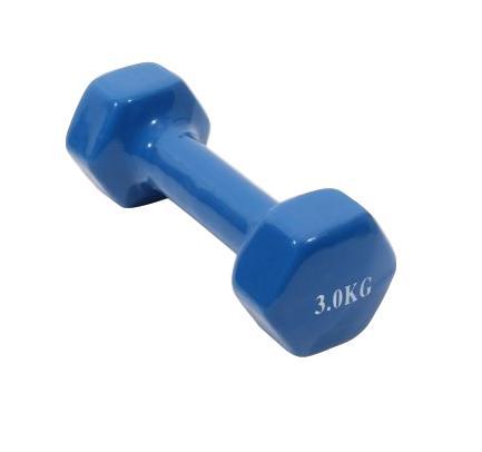 Weight Training Vinyl Dumbbell 3Kg Assorted Colours 4591 A