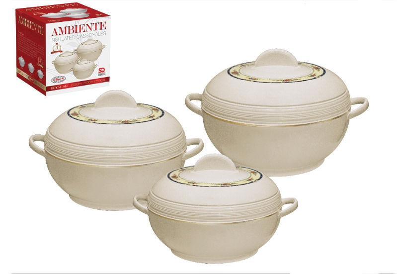 SQ Professional Ambiente Insulated Hot Pot Set of 3 1.2-1.6-2.5L Cream P7950 / 4227