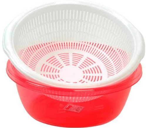 Plastic Strainer with Bowl 10.5L Assorted Colours D10213