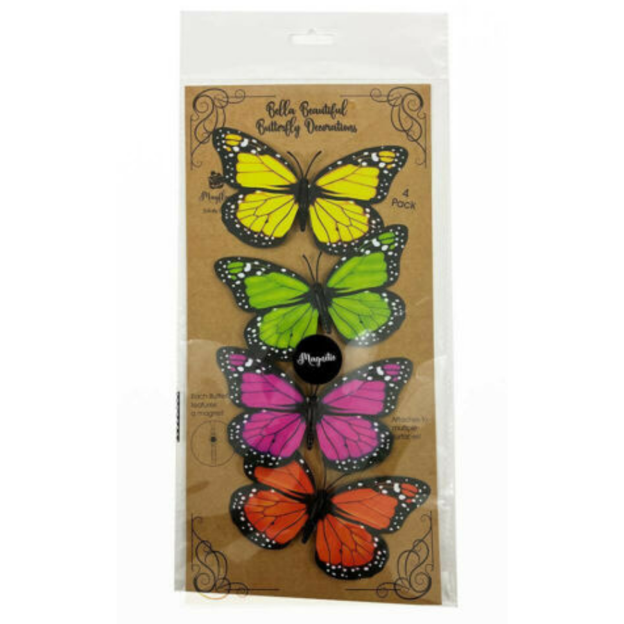 Bright Colourful Butterfly Decoration on Magnets Indoor/Outdoor