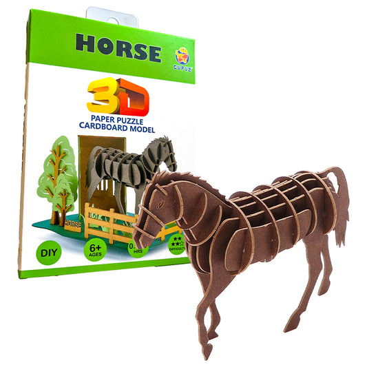 Horse + Scene 3D Puzzle Model Kit