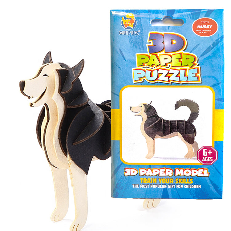 Husky Dog 3D Puzzle Model Kit