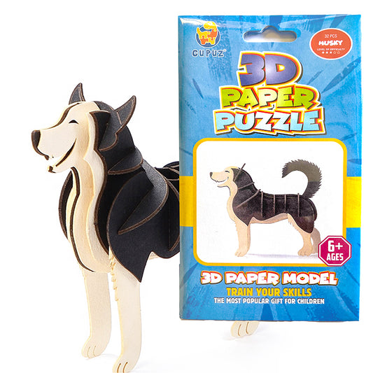 Husky Dog 3D Puzzle Model Kit