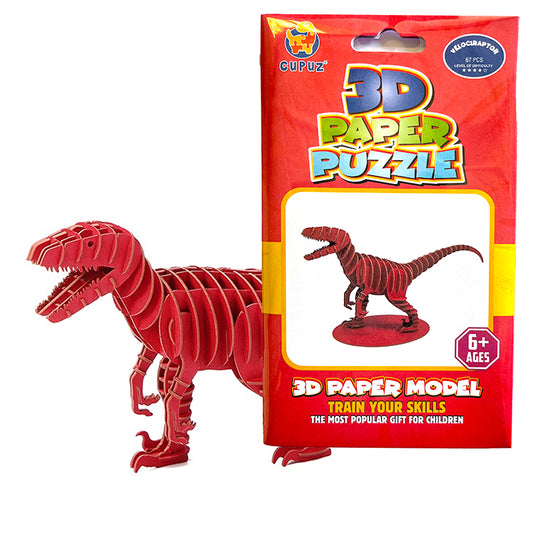 Velociraptor Dinosaur 3D Puzzle Model Kit