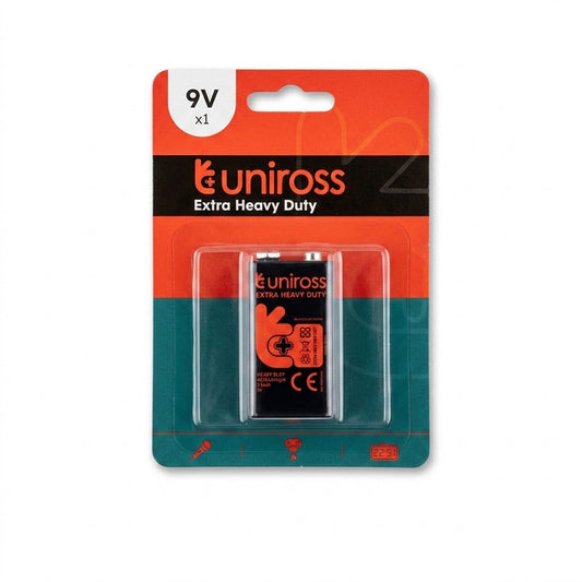 Uniross E x tra Heavy Duty 9V Battery – Long – Lasting Power For Professional Devices