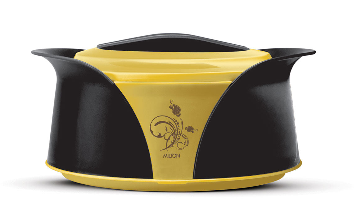 Imperial Insulated Casserole Set 3 Pieces 1.0 1.5 2.5 Litre Black Yellow Gold
