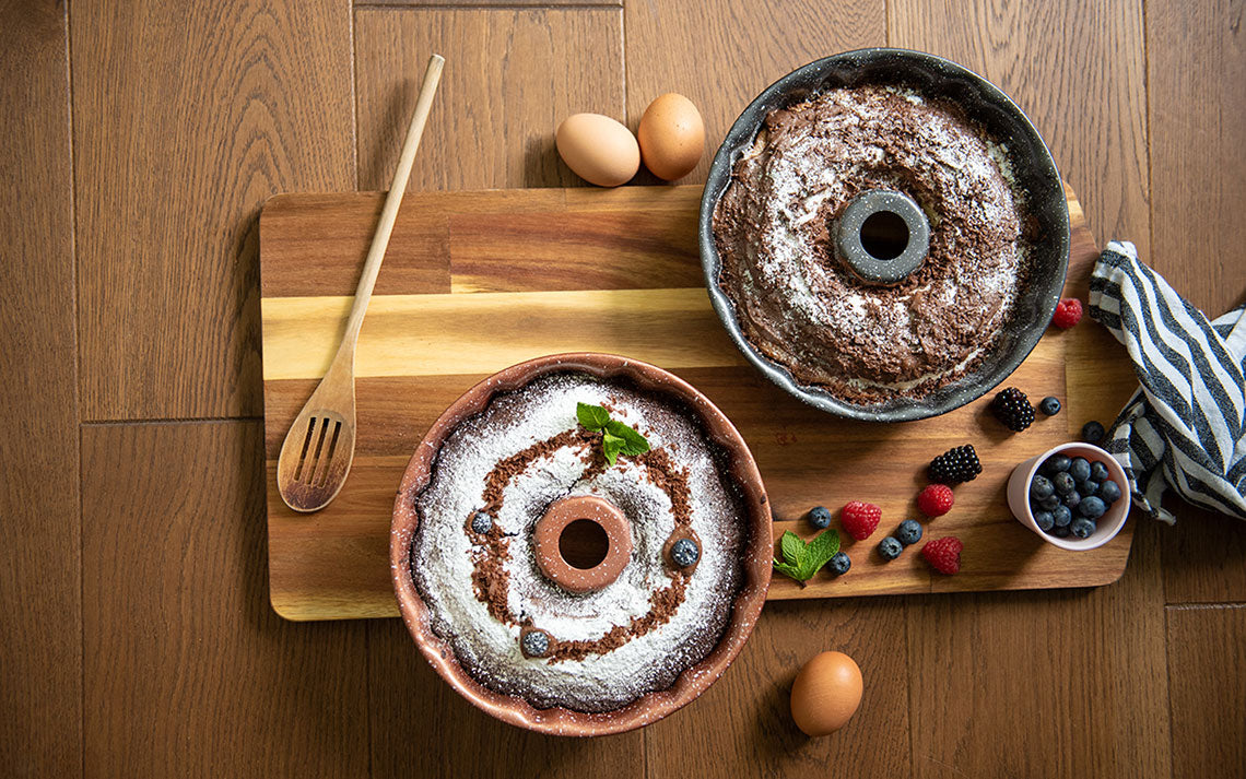 Round Ring Bundt Cake Baking Tin Mould 24 cm Speckled Gold 5408 / 9819