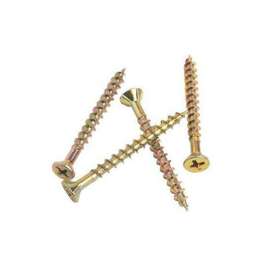4.0 x 30 Pozi c/sk Chipboard Screws Yellow Diy 0263
