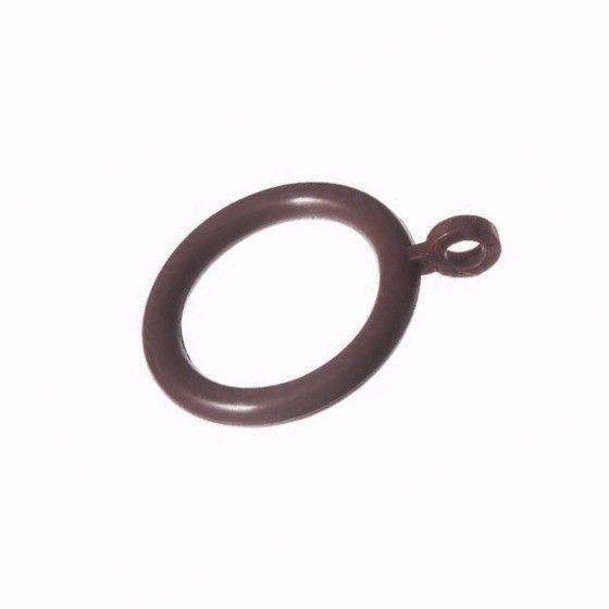 6 x Curtain Pole Rings 56mm (28mm poles) Dark Wood Pack Of 6  0687
