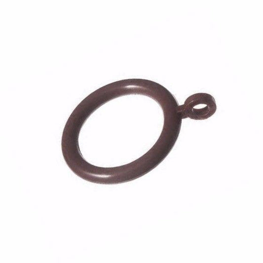 6 x Curtain Pole Rings 56mm (28mm poles) Dark Wood Pack Of 6  0687