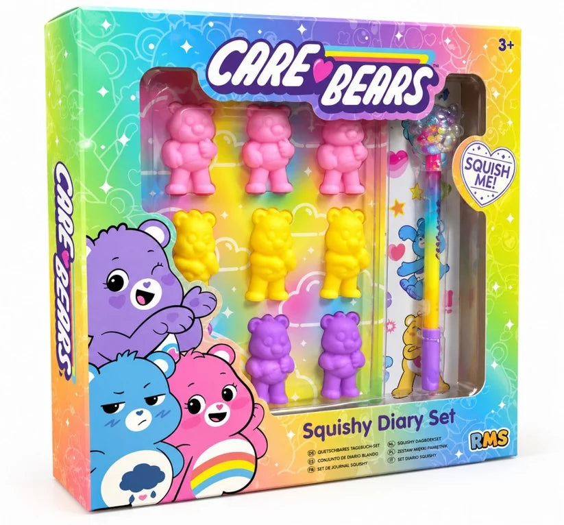 Care Bears Squishy Diary Set – Diary, Squishy Bears, Stickers & Pen