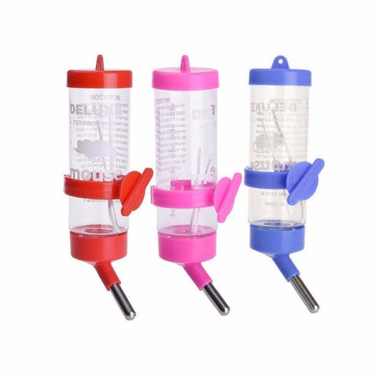 Pet Mouse Hamster Water Bottle Dispenser 125Ml Assorted Colours