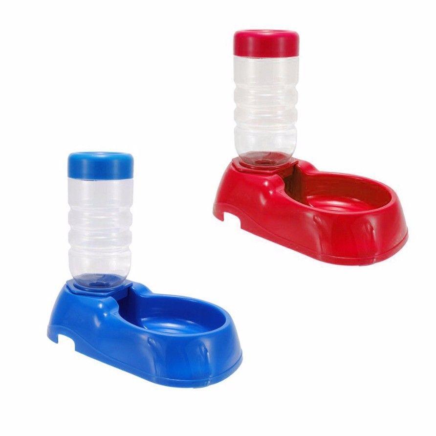 Pet Dog Cat Rabbit Plastic Automatic Food & Water Dispenser Dish Bowl Feeder Assorted Colours 2021