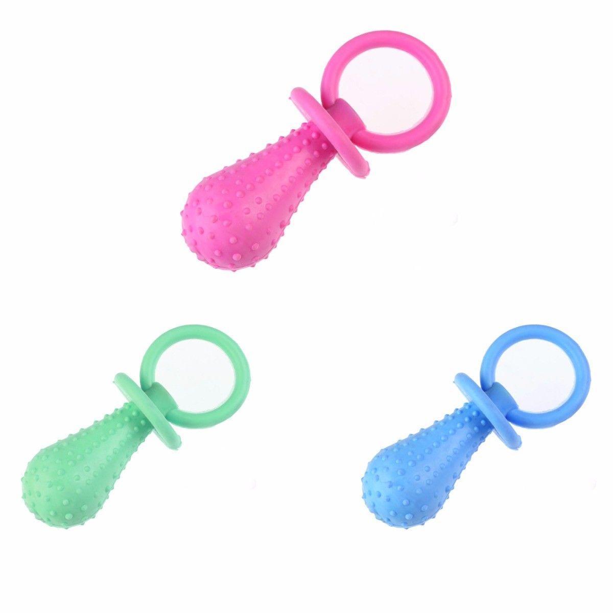 Pet Dog Toy Dummy Ring Shape Assorted Colours 0058