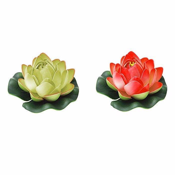 Aquarium Pond Floating Foam Lotus Flower Assorted Colours 2218