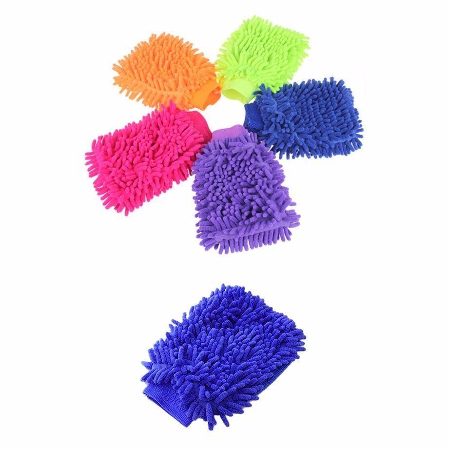 Car Valeting Polishing Cleaning Microfibre Washing Mitt Glove Cloth 22 cm Assorted Colours 2046 A