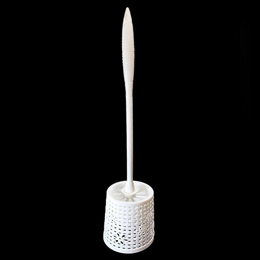 Plastic Toilet Brush with Holder Floral Net Design Assorted Colours 4294 A