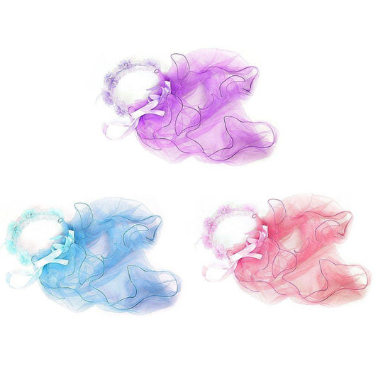Fancy Dress Hen Party Wedding Veil Headband Assorted Colours 4130