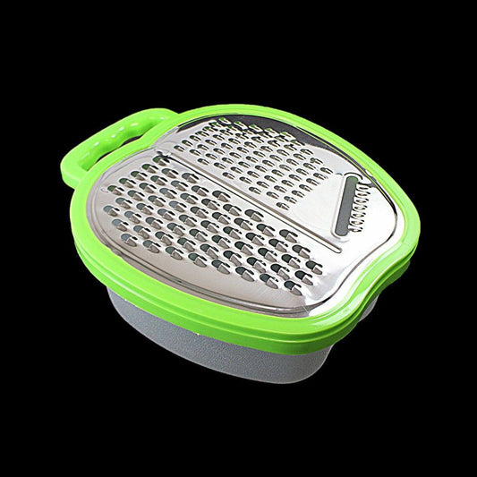 Plastic Apple Shaped Multifunctional Grater with Storage Box Assorted Colours 0419