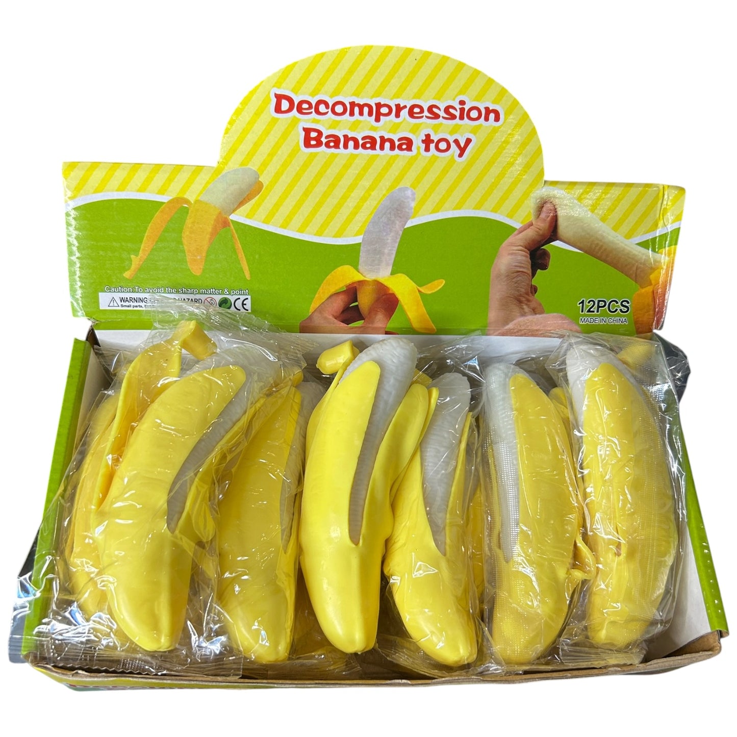 Squishy Banana & Peel Squish Fidget Toy
