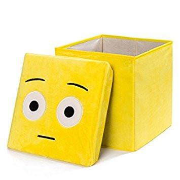 Square Emoji Storage Bo x Seat Stool Assorted Designs