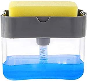 2-In-1 Counter Top Sink Soap Dispenser and Sponge Holder Caddy 15 x 12 x 9.5 cm 6641