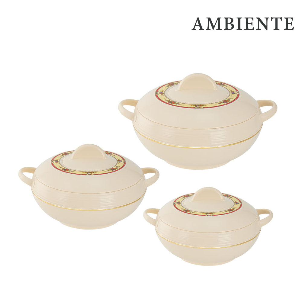 SQ Professional Ambiente Insulated Hot Pot Set of 3 1.2-1.6-2.5L Cream P7950 / 4227