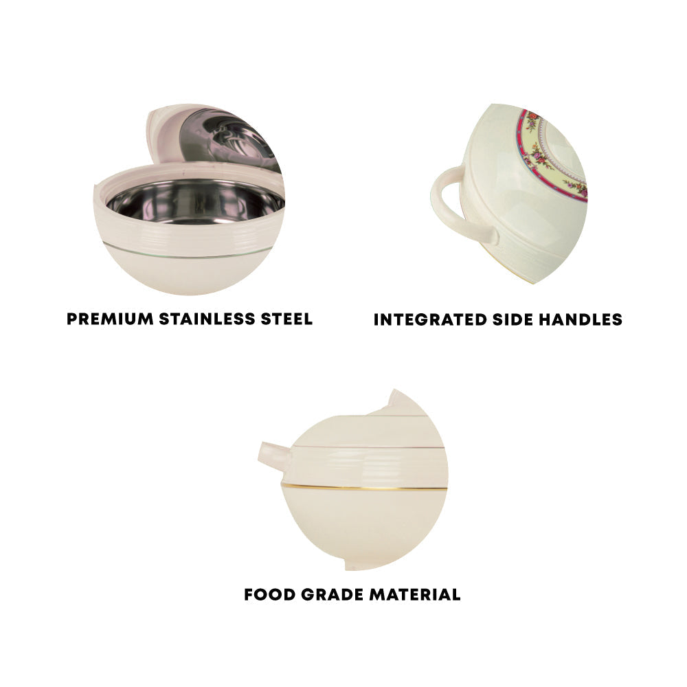 SQ Professional Ambiente Insulated Hot Pot Set of 3 1.2-1.6-2.5L Cream P7950 / 4227