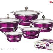 SQ Professional Metallic Die Cast Stockpot Set of 5 Amethyst 4250 A